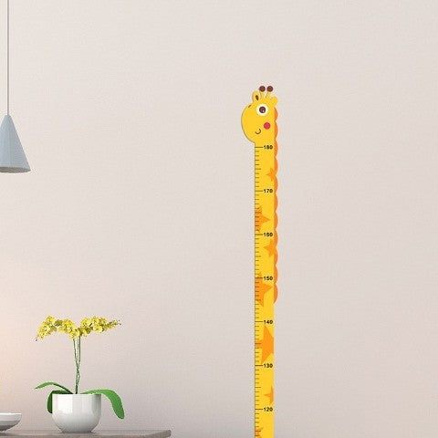 Toise murale Girafe jaune