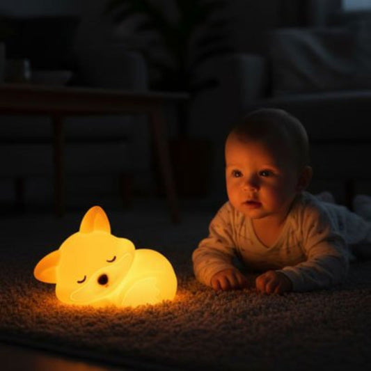 Veilleuse renard  bebe regarde